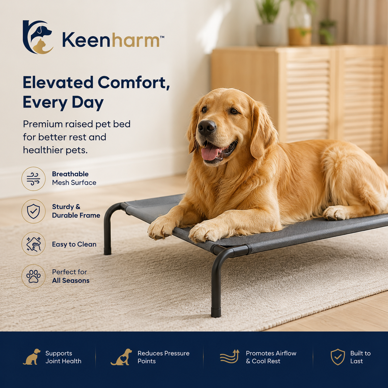 Keenharm™ AirLift Elevated Pet Bed